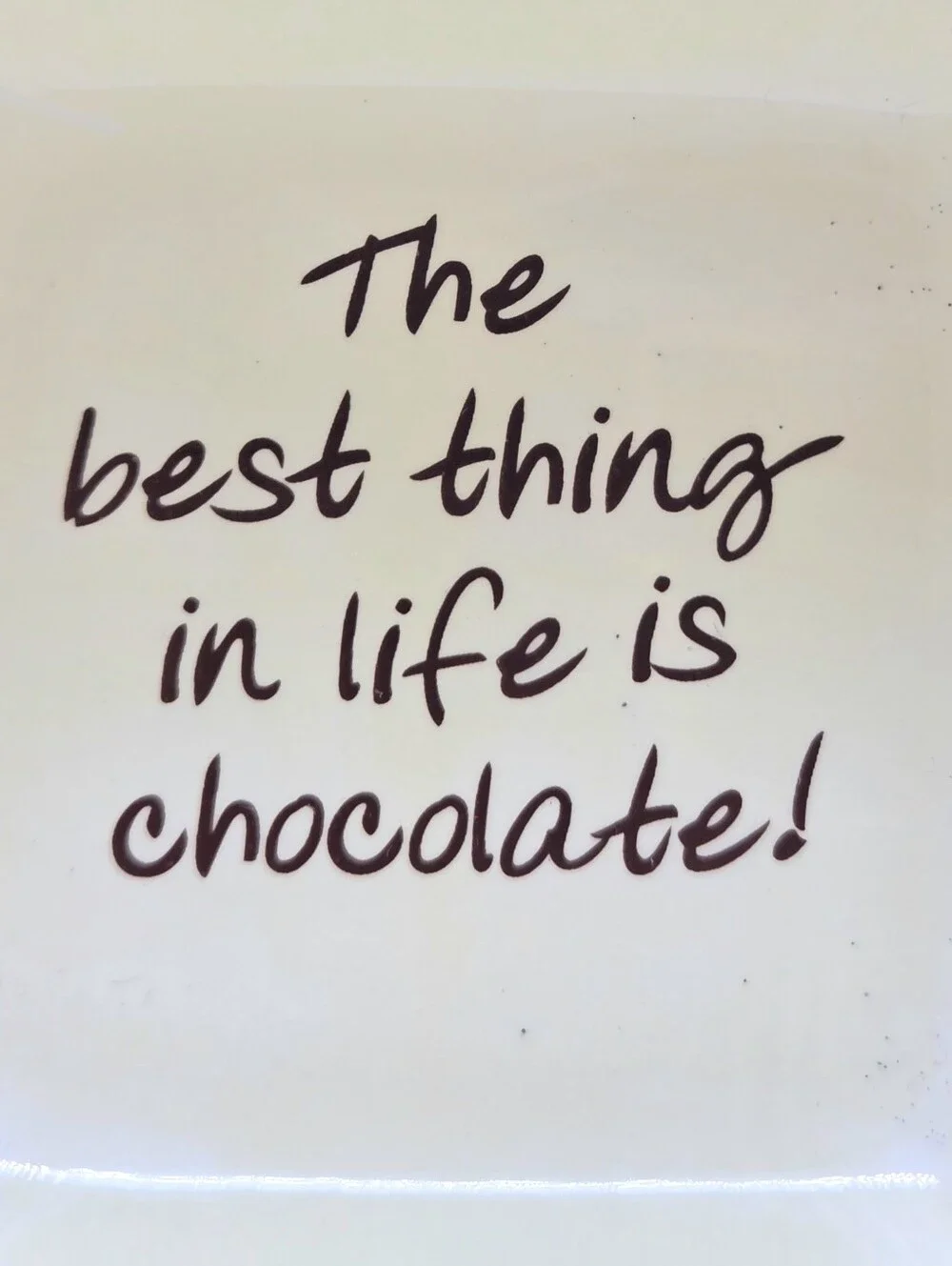 Chocolat Plain Jane Polka Dot Serving Bowl, The Best Thing in Life is Chocolate!
